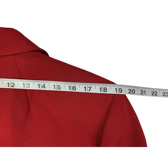 Tahari Arthur S. Levine Women's Ruby Red Jacket & Skirt Suit Set - Picture 6 of 12